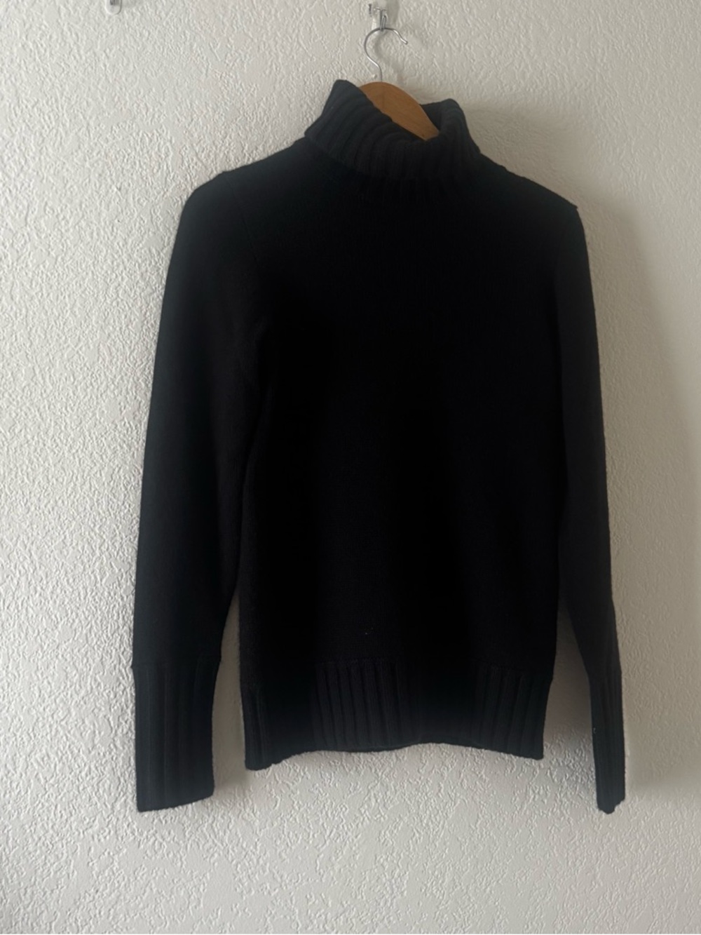 J. Crew Black Italian Cashmere Turtleneck Sweater